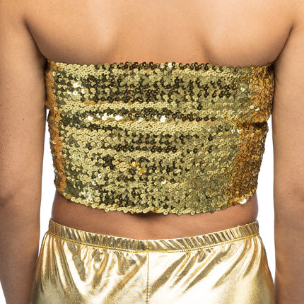 Top „Sparkle“ in Gold (M/L, Stretch)