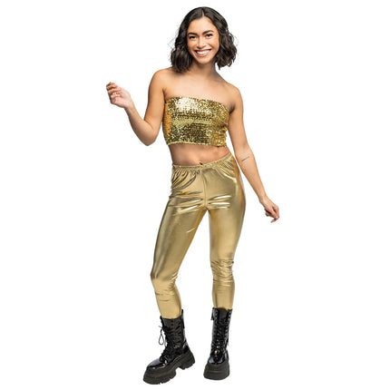 Top „Sparkle“ in Gold (M/L, Stretch)