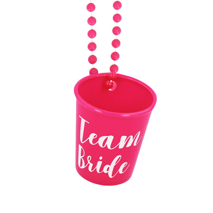 Halskette mit Schnapsgläschen „Team bride“