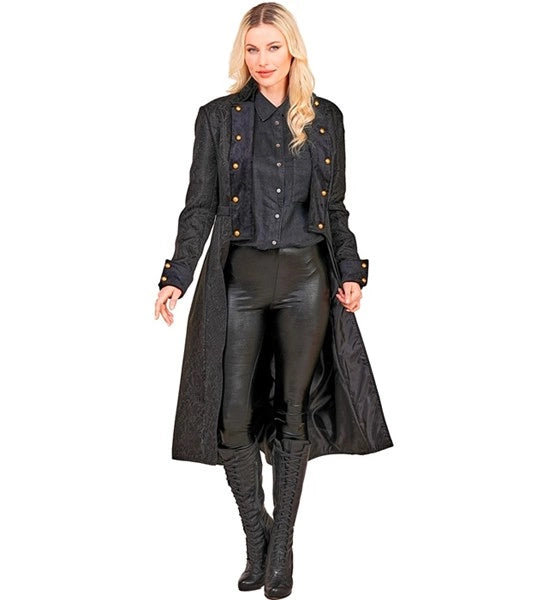 Gothic-Jacke, schwarz, für Damen