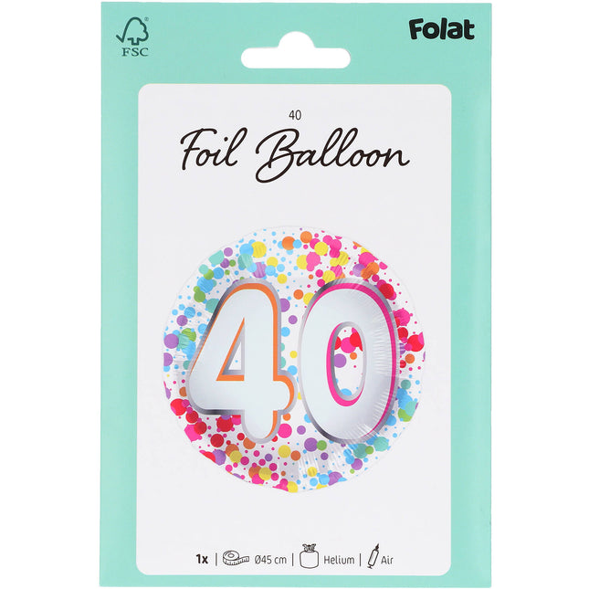 18in/45cm 40 Regenbogen