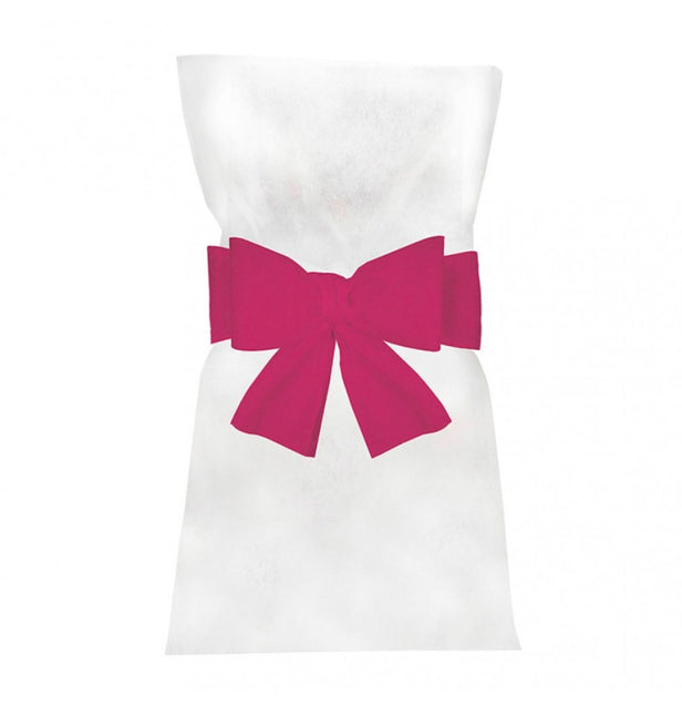 Fuchsia Stuhl Schleife 19cm 6Stk