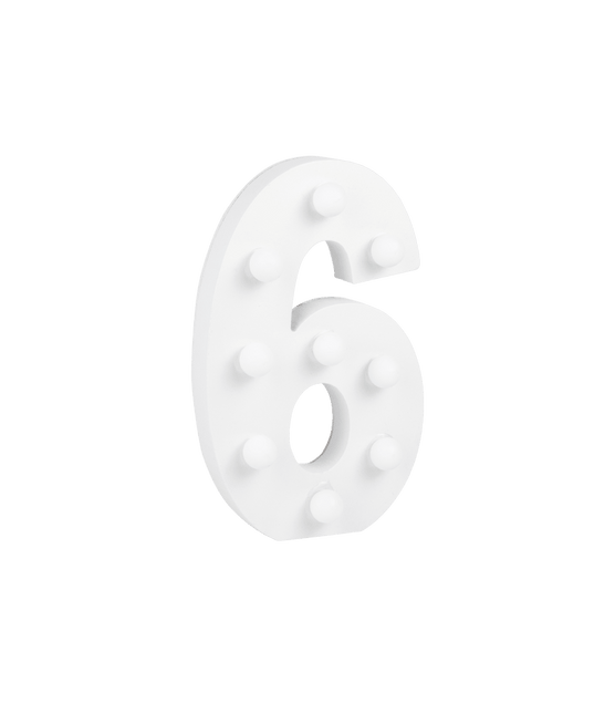6 Licht Cijfer 16,5cm van Paper Dreams koop je bij Partywinkel