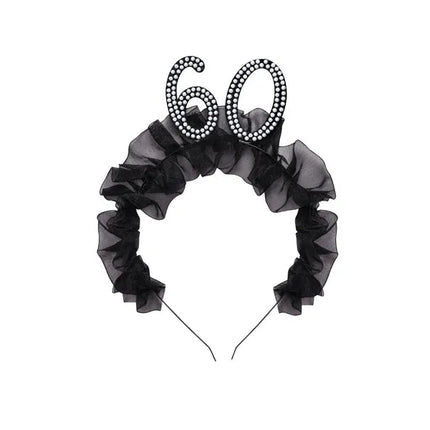 60 Jaar Haarband Zwart van Partydeco koop je bij Partywinkel