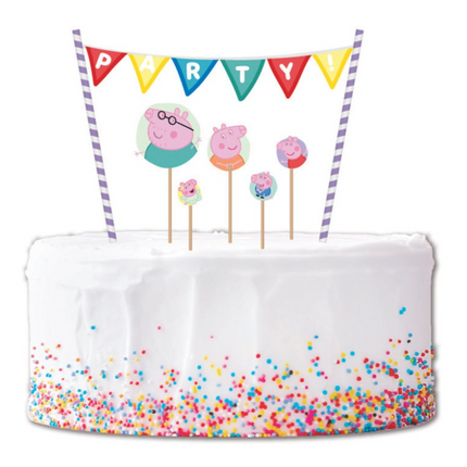 PEPPA PIG BUNTING CAKE TOPPER
