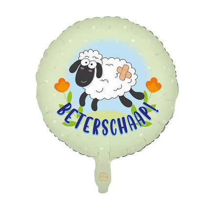 Beterschap Helium Ballon Schaap Leeg 45cm