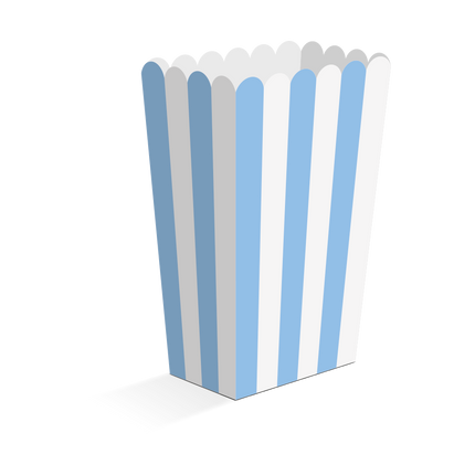 Blauwe Popcorn Bakjes 13,5cm 8st