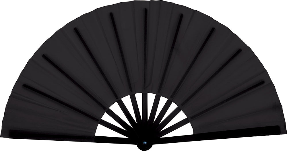 60x30 cm fabric fan Black van Fiestas Guirca koop je bij Partywinkel