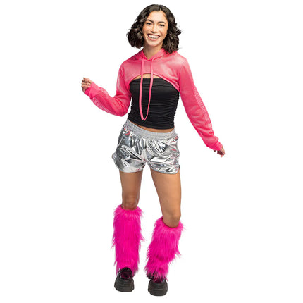 Roze Beenwarmers Fluffy