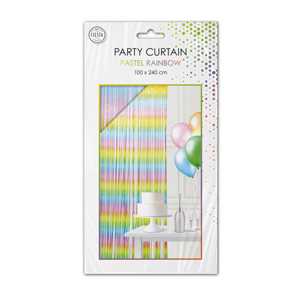 Regenbogen-Türvorhang Pastell 2,4 m