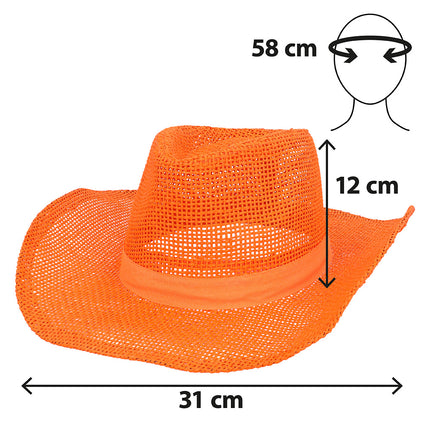 Cowboy Strohhut Orange