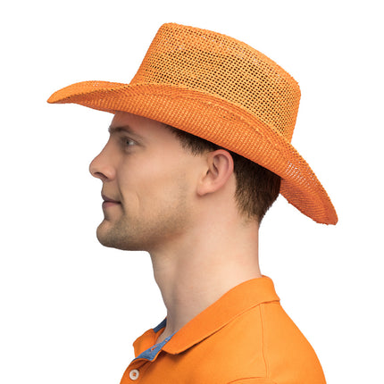 Cowboy Strohhut Orange