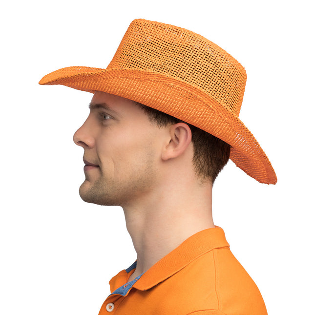 Cowboy Strohhut Orange