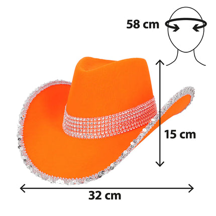 Cowboyhut Orange Uv Schwarzlicht