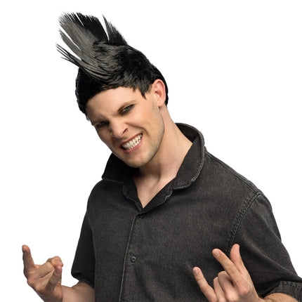 Zwarte Pruik Punker