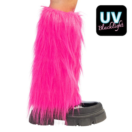 Roze Beenwarmers Fluffy