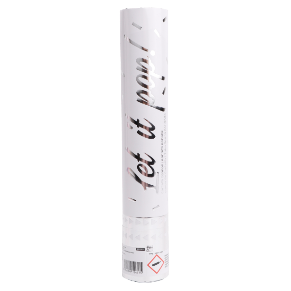Silberne Konfettikanone Folie 28cm