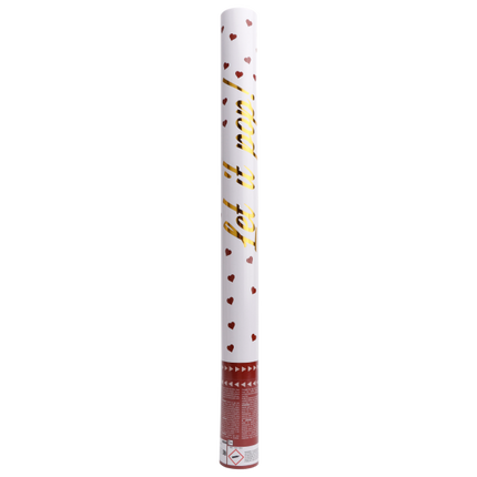 Herzen Konfettikanone Rot 60cm