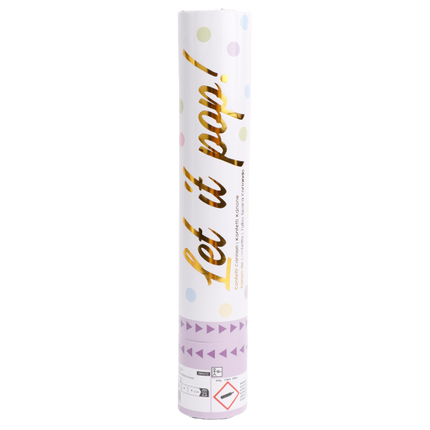 Bunte Konfettikanone Pastell 28cm
