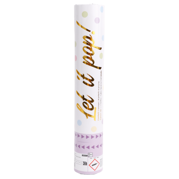 Bunte Konfettikanone Pastell 28cm