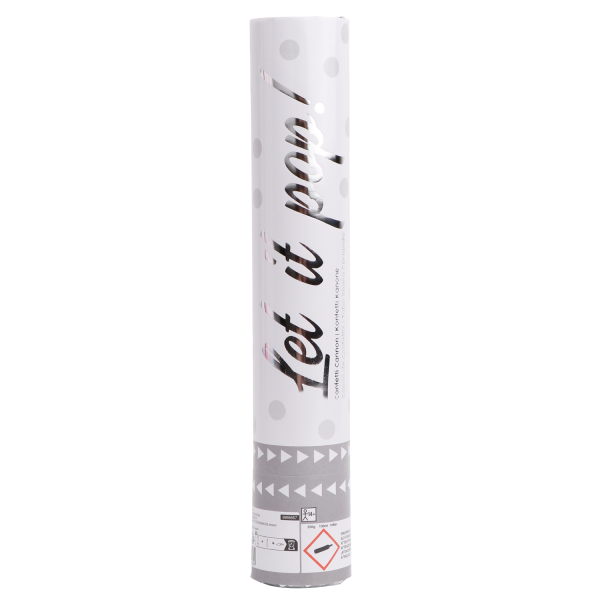 Weiße Konfetti-Kanone 28cm