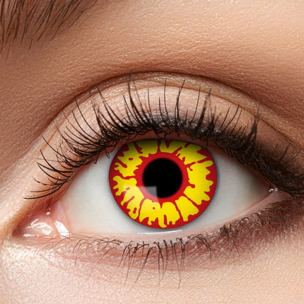 Halloween Farbe Linsen gelb/rot