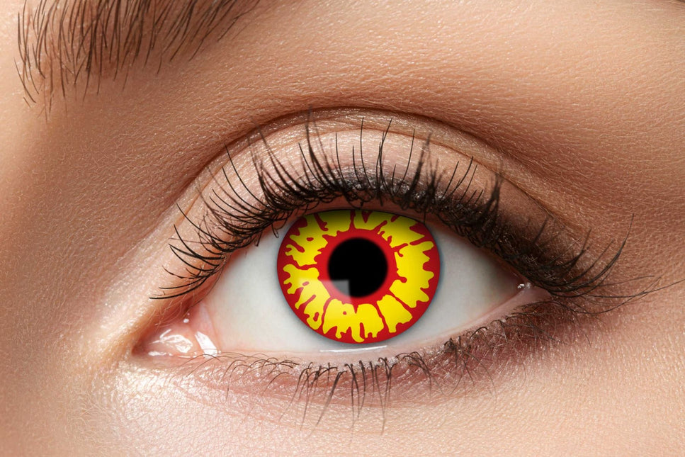 Halloween Farbe Linsen gelb/rot