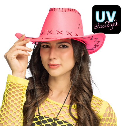 Cowboyhut „Savanne“ in Neonrosa, UV