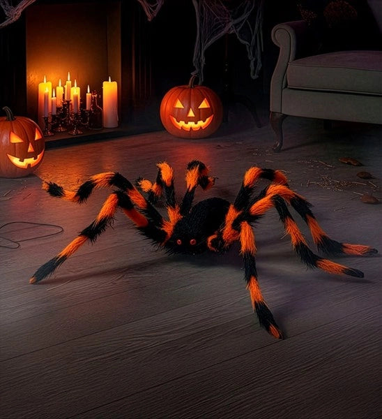 Behaarte Spinne, schwarz-lila