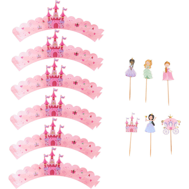 Prinzessinnen Cupcake Toppers 6 Stk.