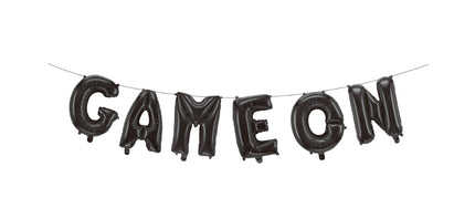 Zwarte Letter Ballon Game On