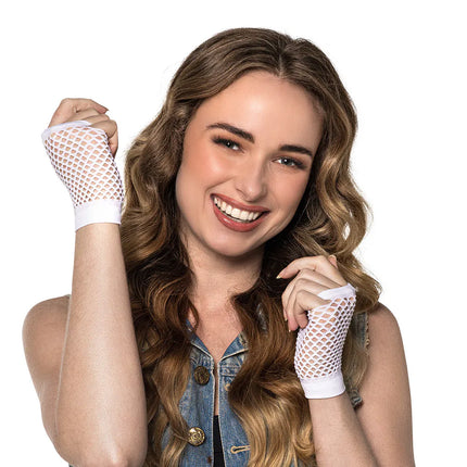 Visnet Handschoenen Wit