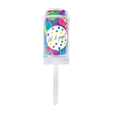 Party Popper Push Pop Papier Rund Multicolour