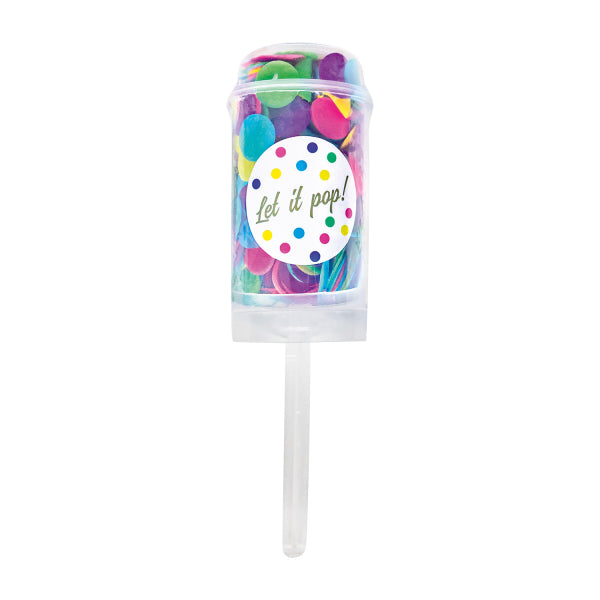 Party Popper Push Pop Papier Rund Multicolour
