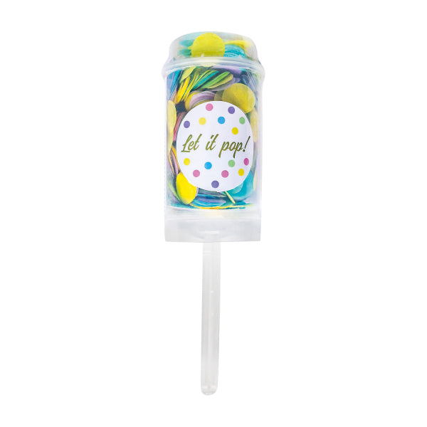 Party Popper Push Pop Papier Rund Mehrfarbig Pastell
