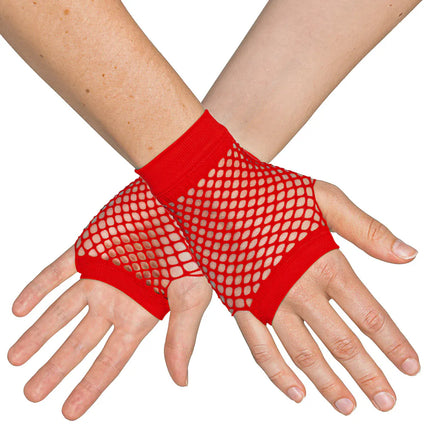 Visnet Handschoenen Rood