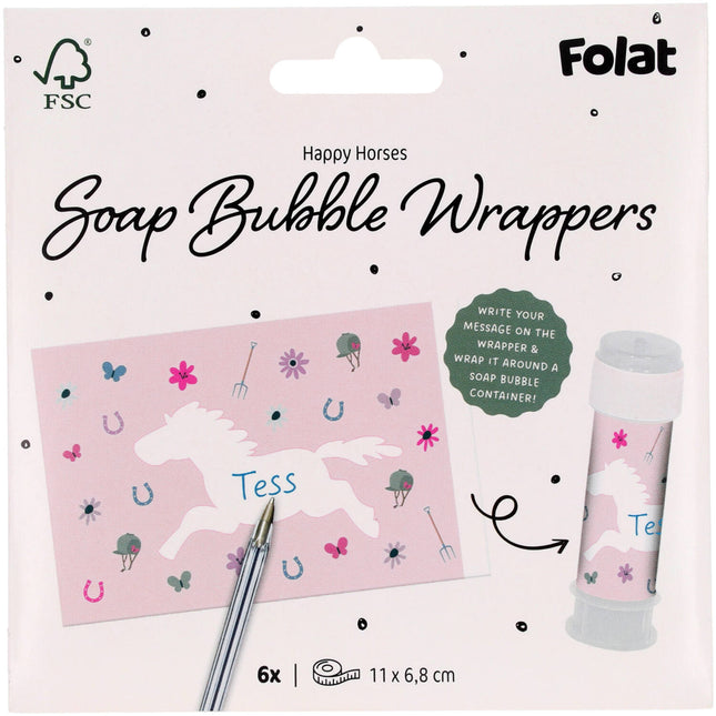 Pferd Aufkleber Bubble Blower 6pcs