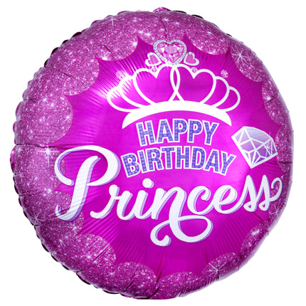 Happy Birthday Helium Ballon Rosa Prinzessin Leer 43cm