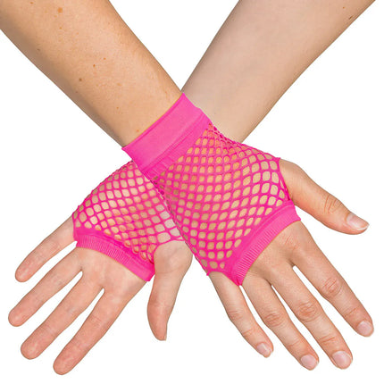 Visnet Handschoenen Roze