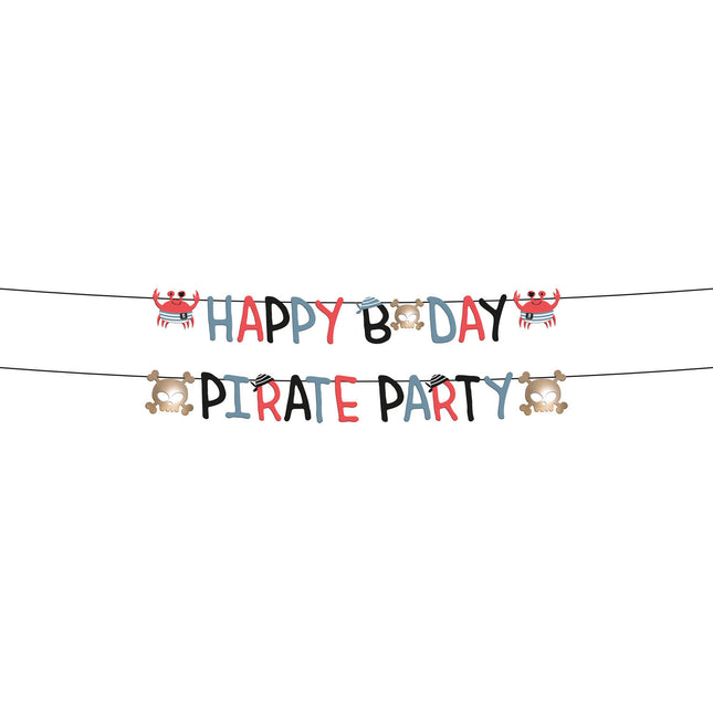 Piratenbrief Girlande Happy Birthday 1,5m