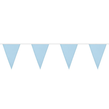 Fahnenkette aus Polyester, hellblau (26 x 18 cm) (6 m)