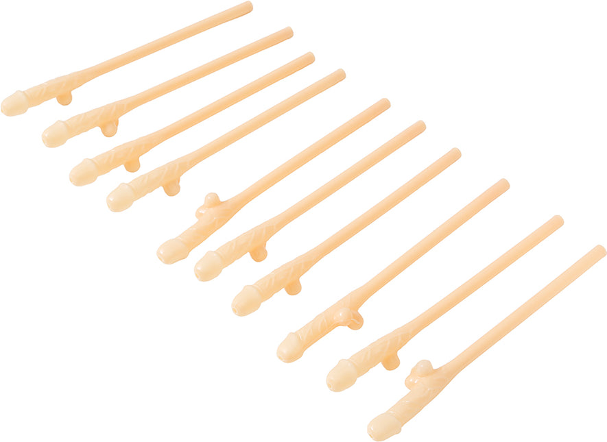 Penis Strohhalme Nackt 19,5cm 10Stück