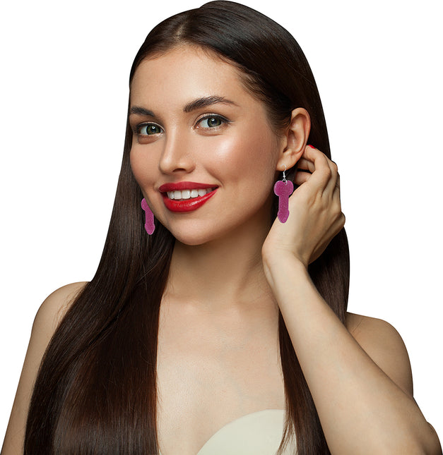 Penisförmige Ohrringe 5 cm, Erwachsener