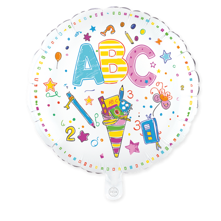 Back To School Helium Ballon Abc Leeg 45cm