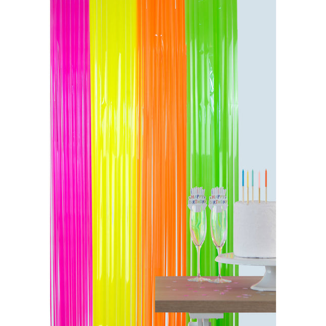 Regenbogen Türvorhang Neon 2m
