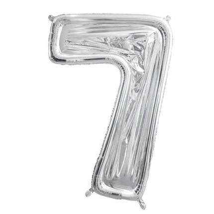 7 Jaar Ballon Frame Zilver 1,26m - Partywinkel - 5904555037502