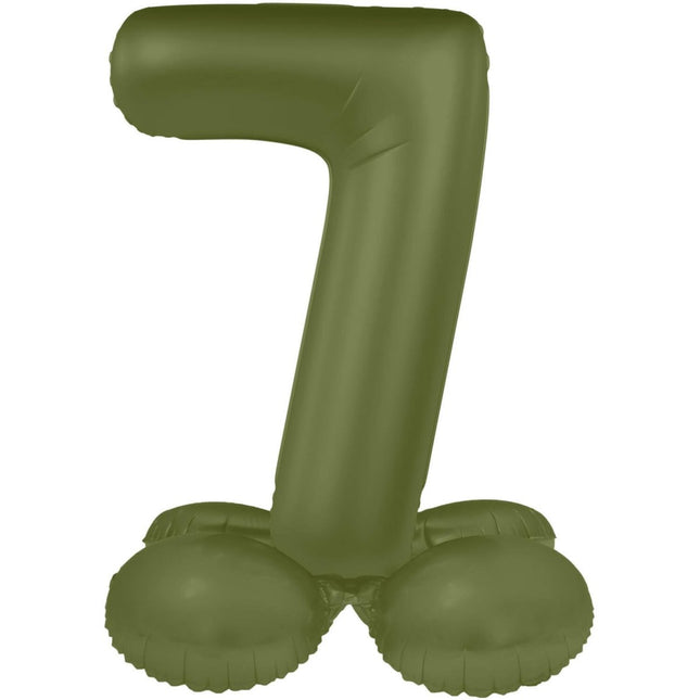 7 Jaar Cijfer Ballon Groen Mat 72cm van Folat koop je bij Partywinkel