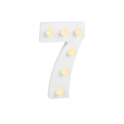 7 Licht Cijfer 16,5cm van Paper Dreams koop je bij Partywinkel