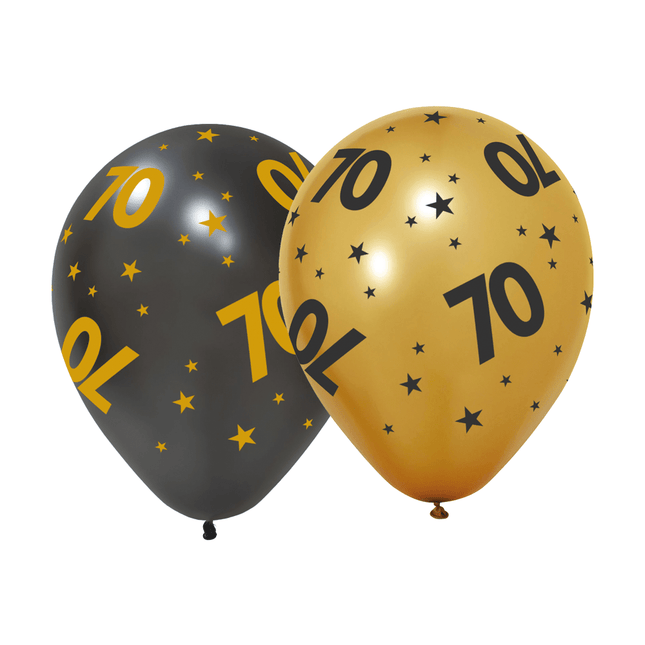 70 Jaar Ballonnen 31cm 6st van WeFiesta koop je bij Partywinkel