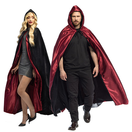 Halloween Cape Schwarz Rot Kreatur der Nacht